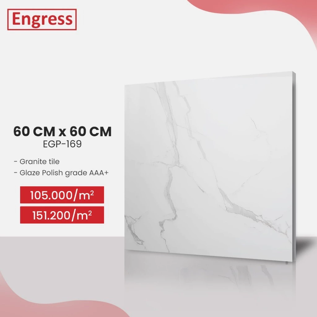 Granite Tile 60x60 Engress Carara White